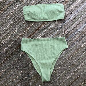 H&M Crinkle Mint Green Bikini